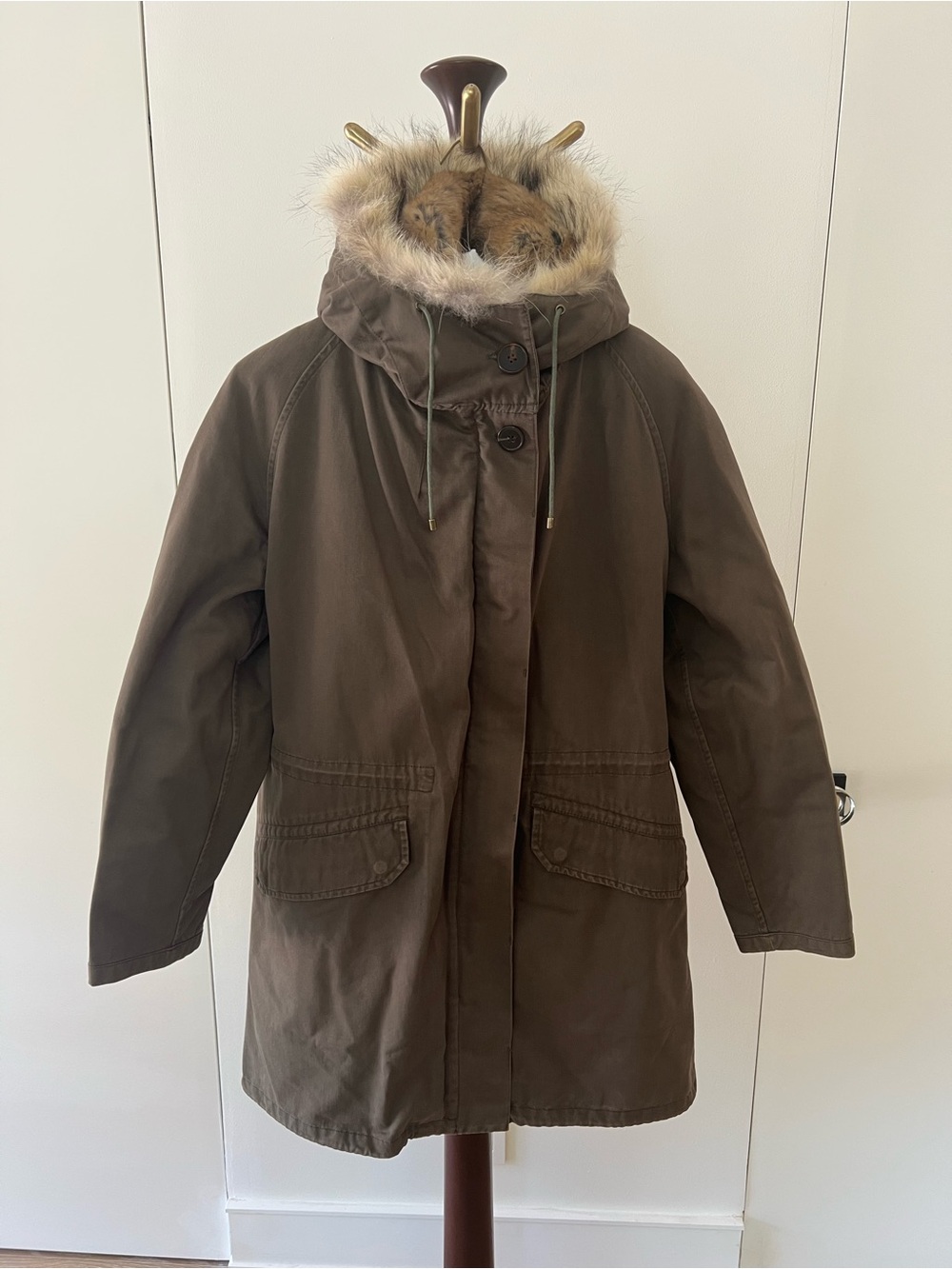 Army by Yvette Solomon Parka with Faux Fur Hood and lining